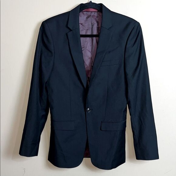 Topman Men’s Size 34R Black Button Up Suit Jacket NWOT - Picture 1 of 4
